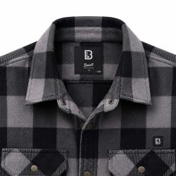Chemise polaire homme manches longues Jeff Brandit&reg; Gris et noir