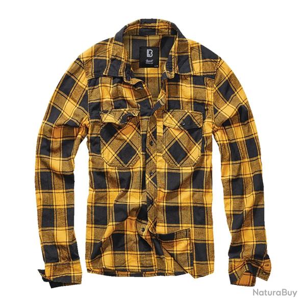 Chemise � carreaux Brandit� Jaune et noire Homme