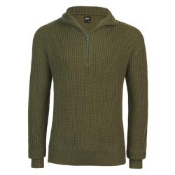 Pull Troyer Olive &agrave; Col Camionneur Brandit&reg; Homme