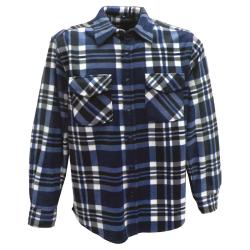 Surchemise polaire homme Pernis bleu manches longues - 100% polyester L