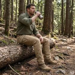 Pantalon Fighter A10&reg; Homme Beige Ultra R&eacute;sistant avec Renforts Genoux