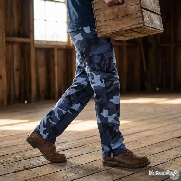 Pantalon BDU Idaho Camo Urban bleu homme