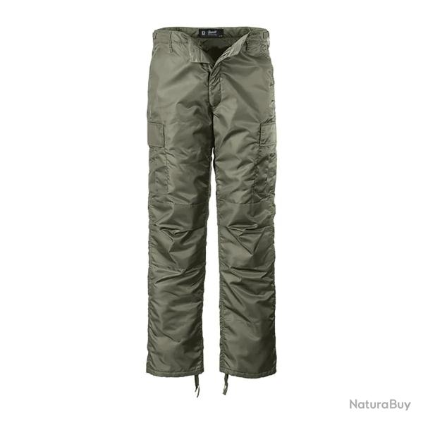 Pantalon thermo homme Brandit olive coupe vent et hydrofuge