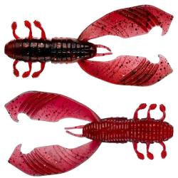 Leurre souple GUNKI Boogie craw vib 90 Dark red