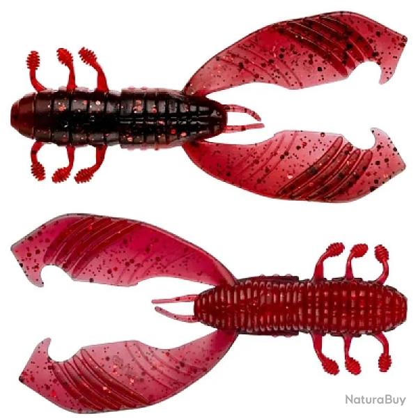 Leurre souple GUNKI Boogie craw vib 90 Dark red