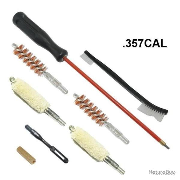 KIT DE NETTOYAGE POUR PISTOLET OU REVOLVER CALIBRE 357 - 9MM - 38 SPECIAL - LIVRAISON GRATUITE
