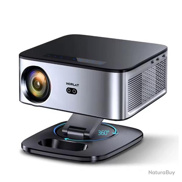 Projecteur Google TV 4K 40000 Lumens WiFi6 BT5.2 T�l�commande automatique Full HD 1080P