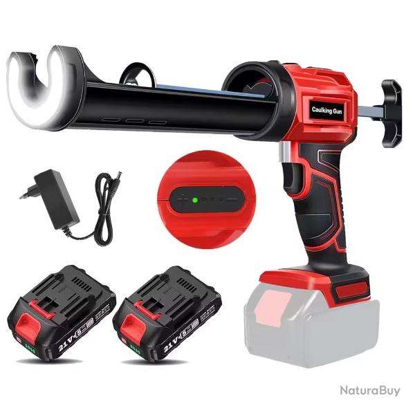 Pistolet � cartouche sans fil compatible avec batterie 18 V avec 4 vitesses et lumi�re LED - Rogue