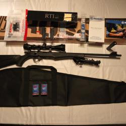 Rossi 8122 + bipied + RDS + optique 3x9/40 RTI + fourreau + 100 munitions CCI