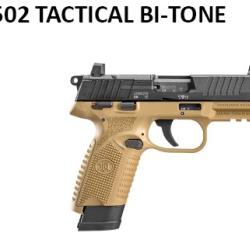 Pistolet FN Herstal 502 tactical noir FDE Bi-tone cal 22lr
