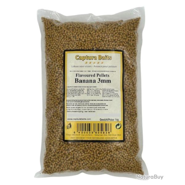 CAPTURA PELLETS FLAVOURED PELLETS BANANA 3MM 1KG CAPTURA