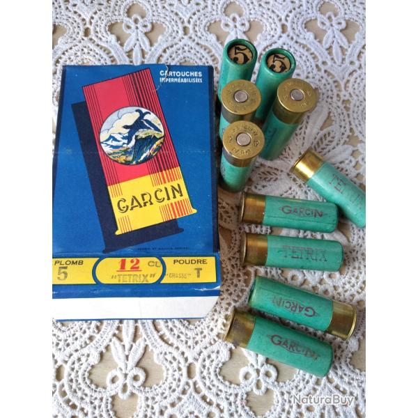 RARES  CARTOUCHES DE COLLECTION GARCIN IMPERMEABILISEES. Cal 12. NEUVES
