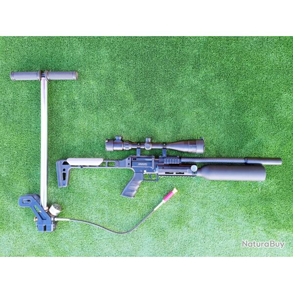 PACK-7 Carabine PCP SNOWPEAK AP900B Cal. 5,5 mm 19,9 J. Bouteille aluminium + Valve Puissance