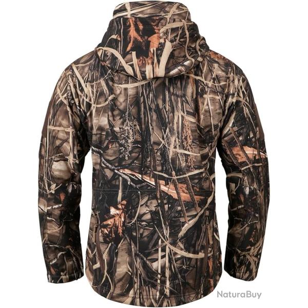 Veste de Chasse Camouflage Roseau Homme Imperm�able Coupe-Vent Polaire Tactique Randonn�e P�che