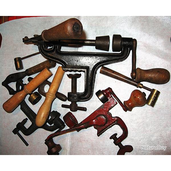 3 sertisseurs � cartouches bon �tat general + accessoirs