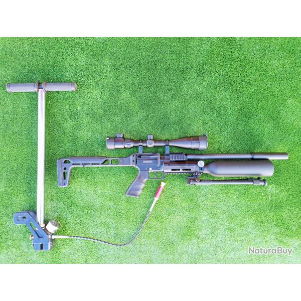 PACK-8 Carabine PCP SNOWPEAK AP900B Cal. 4,5 mm 19,9 J. Bouteille aluminium + Valve Puissance