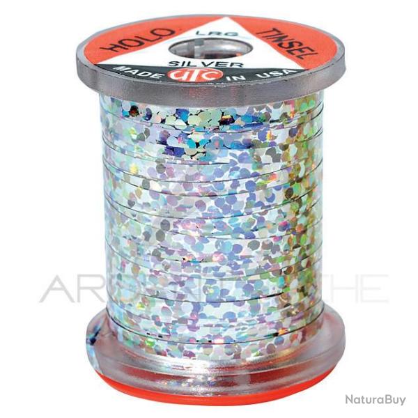 Tinsel holographique argent large