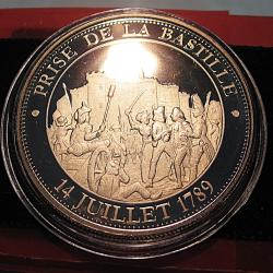 m&eacute;daille " prise de la Bastille "  14 juillet 1789 TTB sous capsule