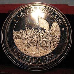 m&eacute;daille " la marseilleise "  14 juillet 1795 TTB sous capsule