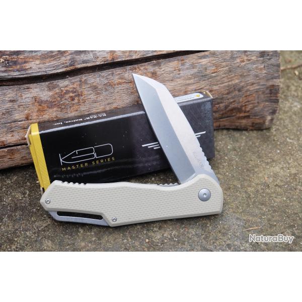 Couteau KA-BAR Jarosz Wharncliffe Flipper Lame Acier AUS-8 Manche G-10/Titane 7508