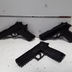 Pour pieces Lot de 3 pistolet a plombs HS