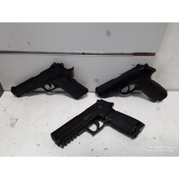 Pour pieces Lot de 3 pistolet a plombs HS