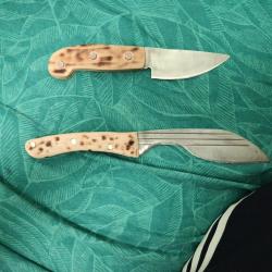 Couteau fait main avec un acier de machette