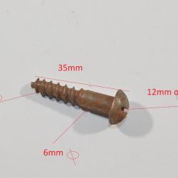 Vis pour crosse  id&eacute;al restauration Fusil Ancien Chasse Battant crosse Vis Ancienne  1800 1822  (1A)