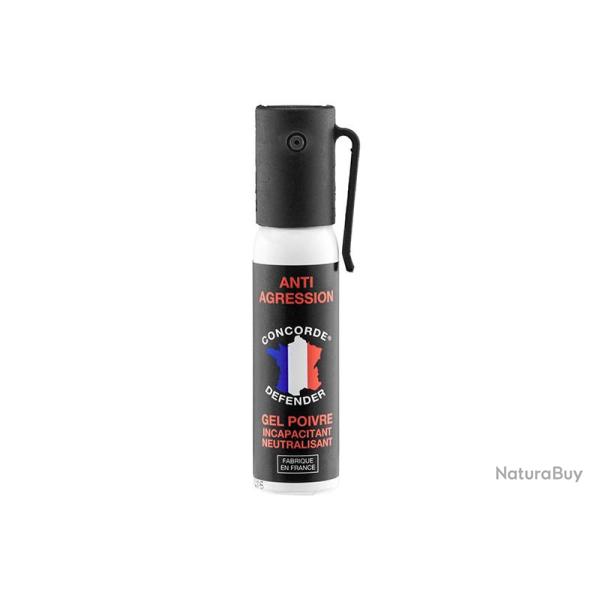 Bombe a�rosol Gel Poivre 25ML Concorde Defender