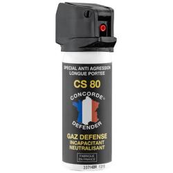 Bombe a&eacute;rosol Gaz CS80 50ML Concorde Defender