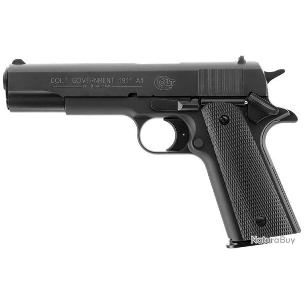 Pistolet d'alarme Colt Government 1911 A1 calibre 9mm PAK Noir Umarex