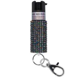 Bombe lacrymog&egrave;ne Strass porte-clefs Gel Poivre 15ML Sabre Red