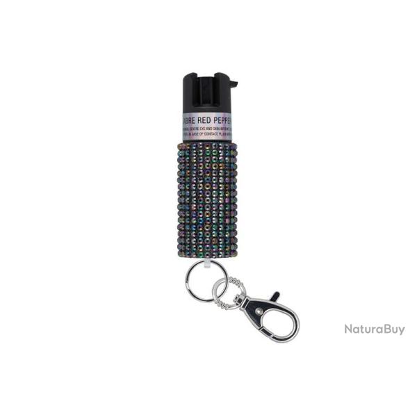 Bombe lacrymog�ne Strass porte-clefs Gel Poivre 15ML Sabre Red