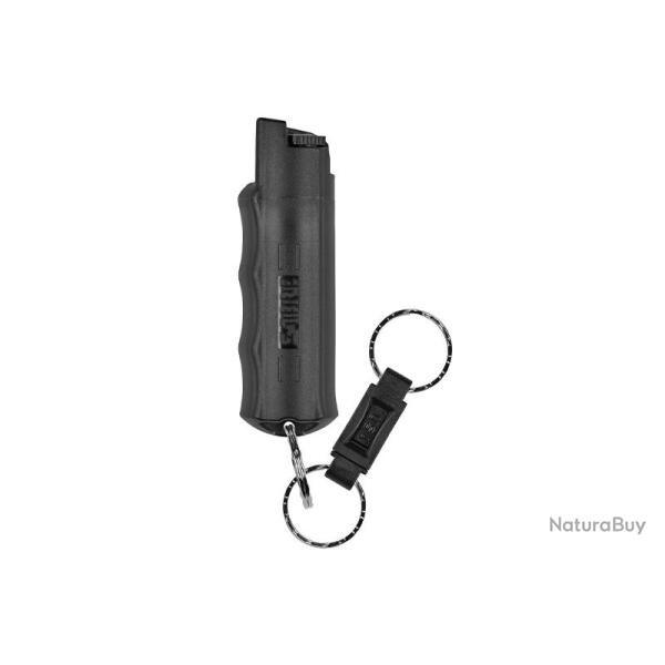 Bombe lacrymog�ne noire porte-clefs Gaz Piment rouge 16.2ML Sabre Red