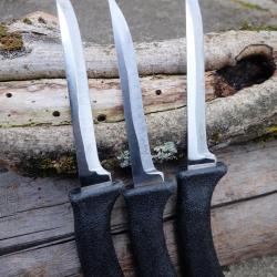 Lot de 3 Couteau de Boucher Abattoir Cuisine Lame Acier Inox 220HC Manche ABS professionnel