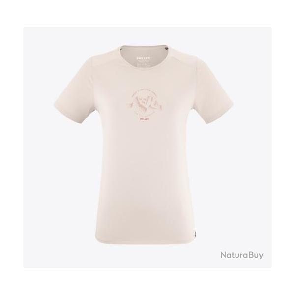Tee Shirt de Randonn�e Femme Millet "UBIC LIGHT TS SS W" S Beige