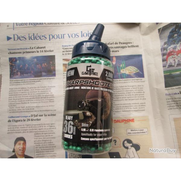 2000 billes en 0.36g GAME FACE meme product que KING ARMS(etg)