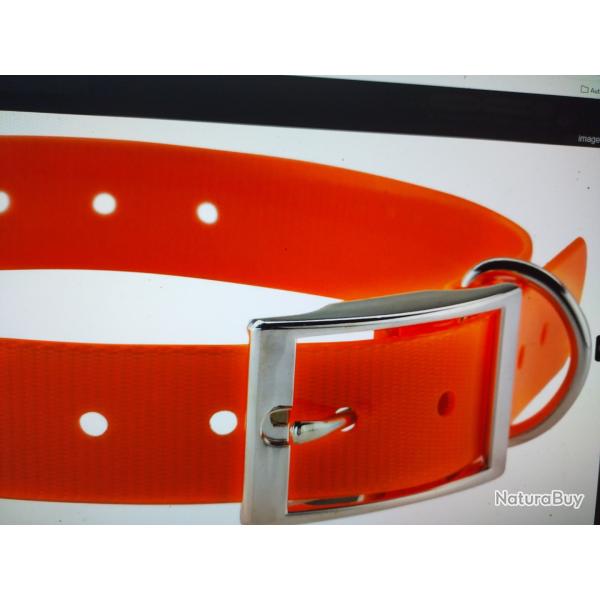 Country collier pour chien polyur�thane 2.5cm orange