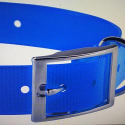 Country collier pour chien polyur&eacute;thane 2.5cm bleu