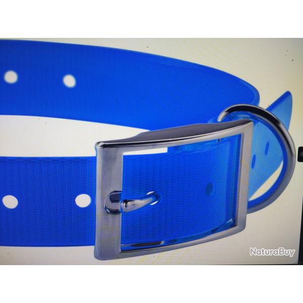 Country collier pour chien polyur�thane 2.5cm bleu