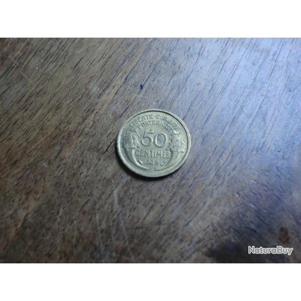 monnaie 50 centimes morlon 1939