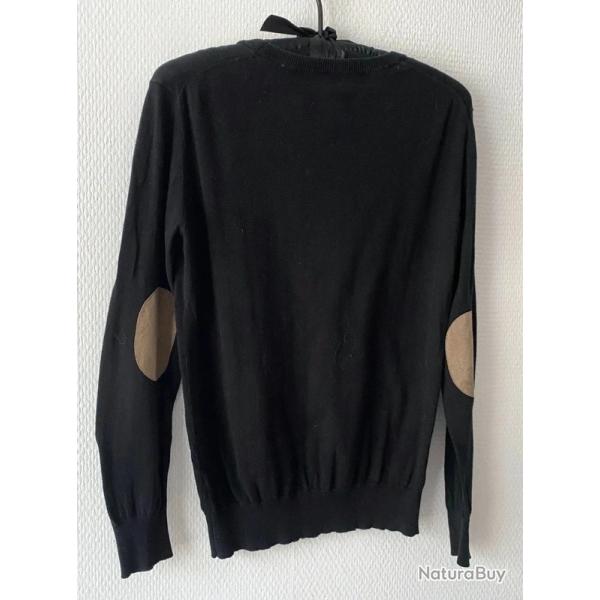 Pull coton Zaraknit gris noir T S