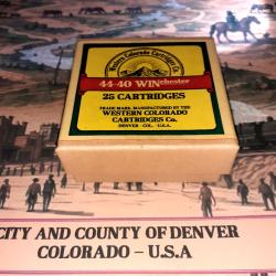 44-40 Win (Western Colorado Cartridges): Reproduction boite munitions (vide) collection WCC 14676738