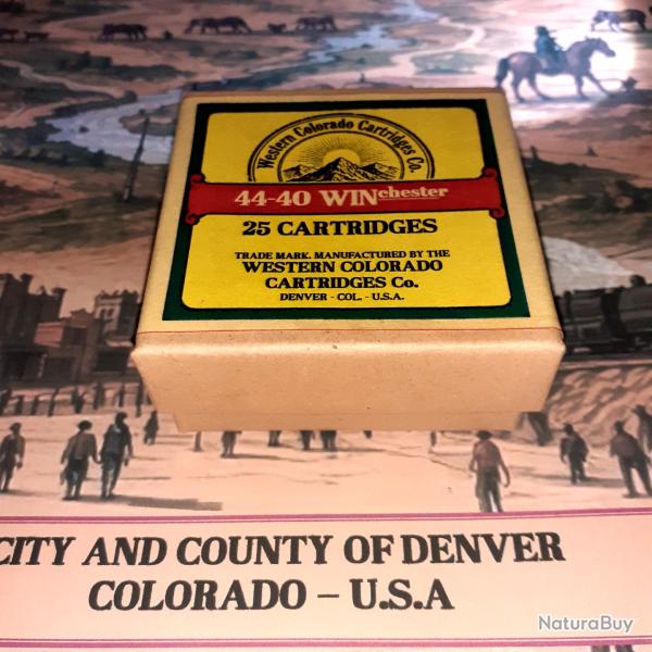 44-40 Win (Western Colorado Cartridges): Reproduction boite munitions (vide) collection WCC 14676738