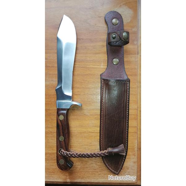 Couteau de chasse Puma 12 6390 - manche jaracanda - �tui artisanal cuir