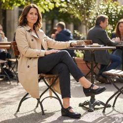 Ballerines compens&eacute;es noires pour femme en synth&eacute;tique - Style &eacute;l&eacute;gant et confortable 40