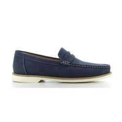 Mocassins Homme en Synth&eacute;tique Bleu Marine - Tige Basse 42