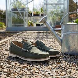 Mocassins Homme Kaki en Synth&eacute;tique - Tige Basse 44