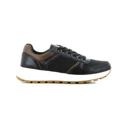Baskets Homme Noir et Marron en Synth&eacute;tique - Tige Basse 41