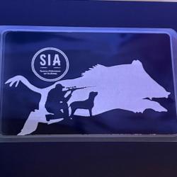 Carte SIA Browning chasseur ou tir sportif protection plastifi&eacute; personnalisation au choix 2